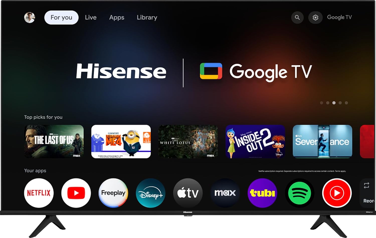 Hisense 43" A6 Series 4K UHD Smart Google TV